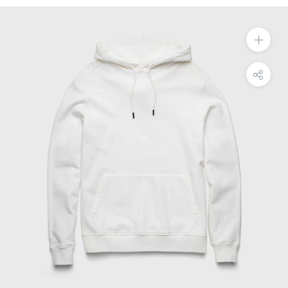 SurfsideSupply MARINE FRENCH TERRY HOODIE - WHITE